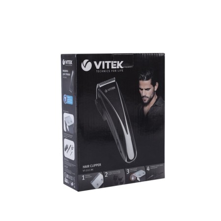 Vitek VT-2511 BK hair cutting machine, stainless steel, 4 nozzles, black-5