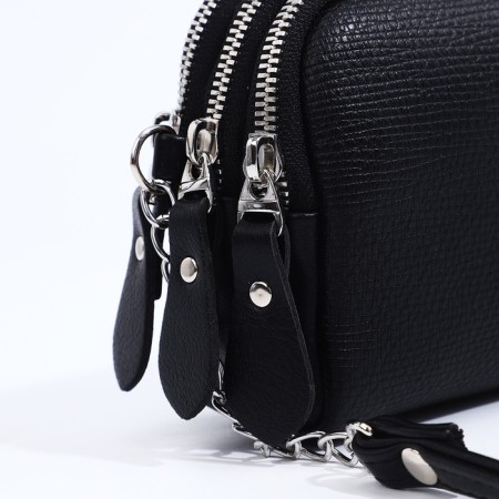 Richet Cross-Boda Bag on a zipper, black color-3