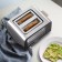 Toster KitFort KT-6060, 1100 W, 6 frying modes, 2 toasts, silver-beige