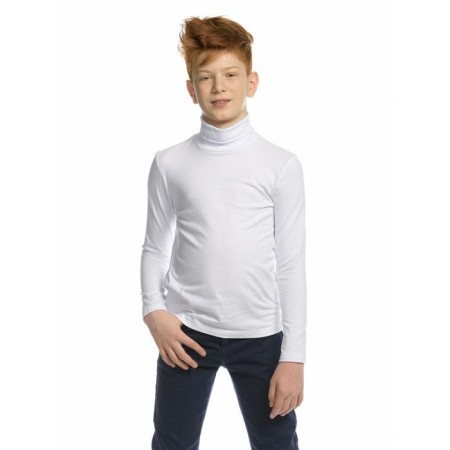 Turtleneck for the boy Pelican, height 146 cm, white color