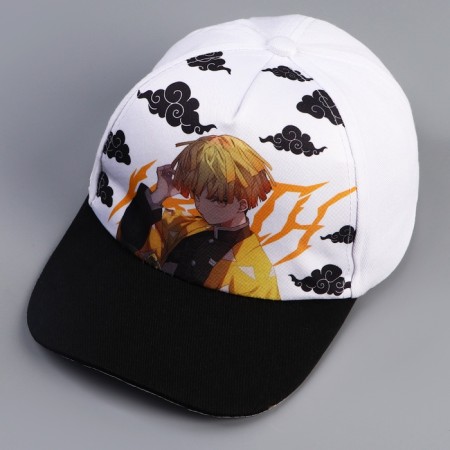 Baby cap for the boy "Anime", white color, rr 52-54 5-7 years-4