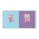 Notebook Gift Book 96l, Line, Color Block, PVC Cat cover 3D (9.5x10.5cm)