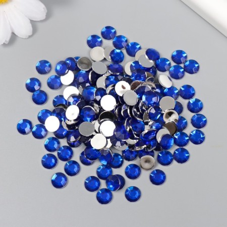 Decor for creativity plastic "Rhinestones. Bright blue" set 300 pcs d = 0.8 cm-2
