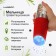 Electric mill Luazon Let-005, gravitational, plastic, from batteries, red