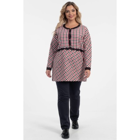 Women's tunic, size 52, red color-2