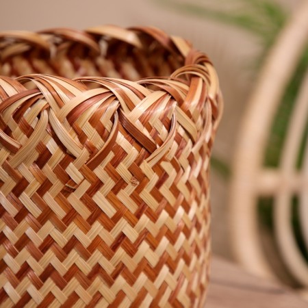 Wicker basket, from bamboo 20x20x25 cm-3