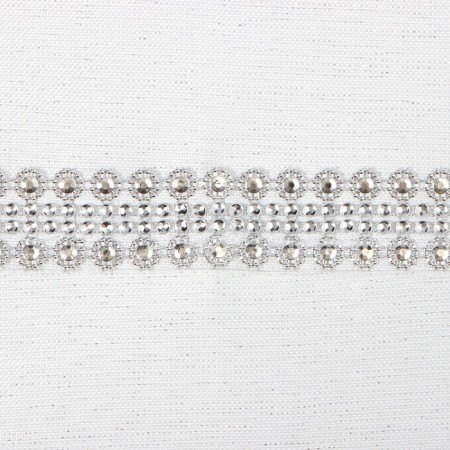 Ethel path with rhinestones, 50 x 100 ± 5 cm, white color, p/e color-5
