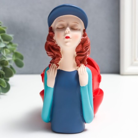 Souvenir Polystone stand "Baby with a backpack, in the cap" MIX 14.7x9.5x7.7 cm-3