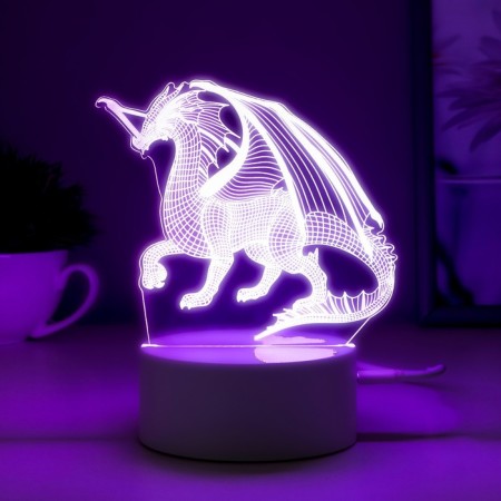 Speaker Lamp "Dragon" LED 7 USB/from white batteries 13x9.5x15.5cm Risalux-7
