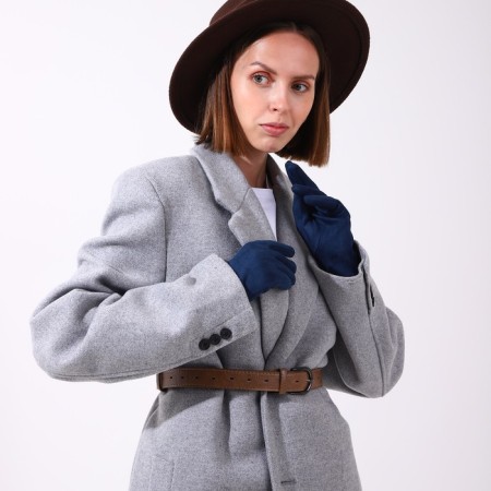 Gloves are female, dimensionless, without insulation, blue color-1