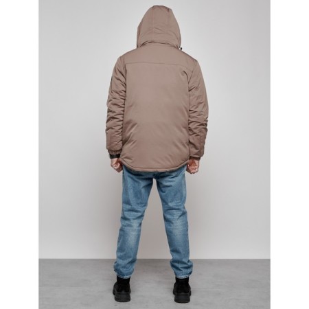 Male winter jacket, size 52, brown color-4