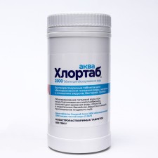 A disinfectant for disinfecting drinking water of chlortab-achu 2500, 60 tablets