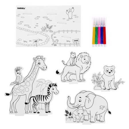 Set for creativity 3D painting "Friendly Zoo"-1