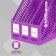Paper tray is vertical 3-section, assembly Erich Krause Classic, Vivid, purple