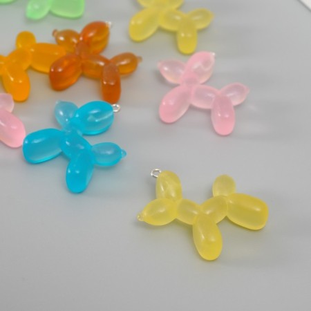 Acrylic Suspension "Air Ball - Dog" MIX Radiance 3.9x3.7x1 cm