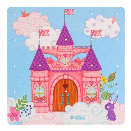 Board game. Geobard with add. elements "Princess Castle" 20x20 cm-11