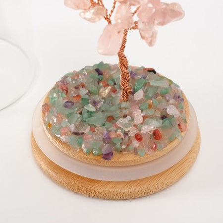Souvenir "Cash tree in a flask with a pen" Pink 36 stones 8.2x8.2x13 cm-4
