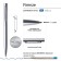 Switching handle, 1.0 mm, BrunovisConti firenze, blue rod, metal case Soft Touch silver, in a tube