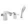 LEMARK MELANGE LM4947CW bath mixer, single -leaf, on board, shower, white