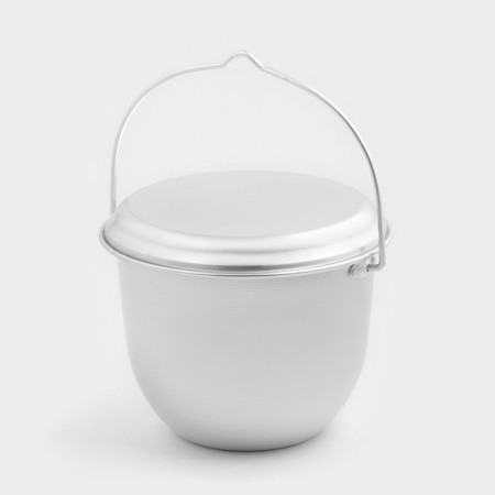 Aluminum pot with a lid, 4.5 l, conical, poisoned