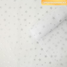 Paper Packaging “Stars, Silver”, 50 x 70 cm