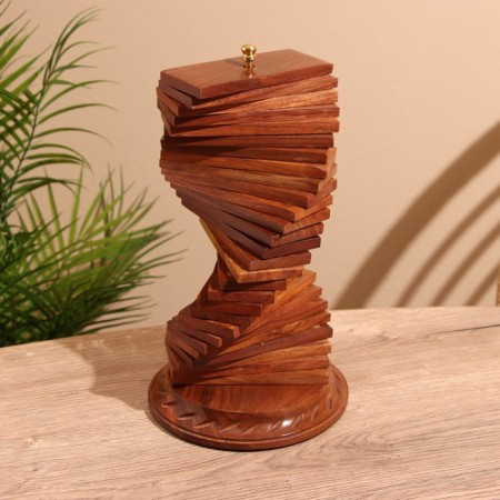 Hand game "Domino" 16x16x28 cm, tree shisham-1