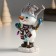 Polystone souvenir "Snowman with a watering can on his head, holds a garland" 8x6x11.5 cm