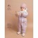 Combineson Children's demi-season quilted amrobaby elf, height 68 cm, lavender-gray color