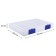 A4 document folder, with blue latches, 230 x 305 x 40 mm, transparent case