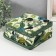 Casket for needlework "Tropical leaves on green" 20x20x11 cm
