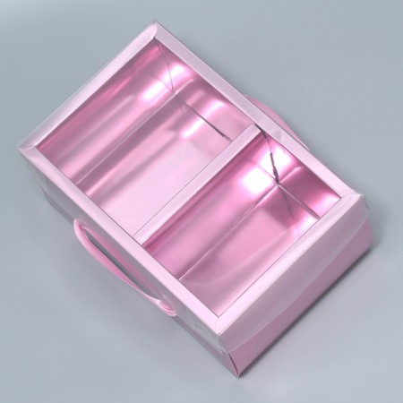 Gift folding box, packaging, "pink cotton wool", 23 x 15 x 10 cm-4