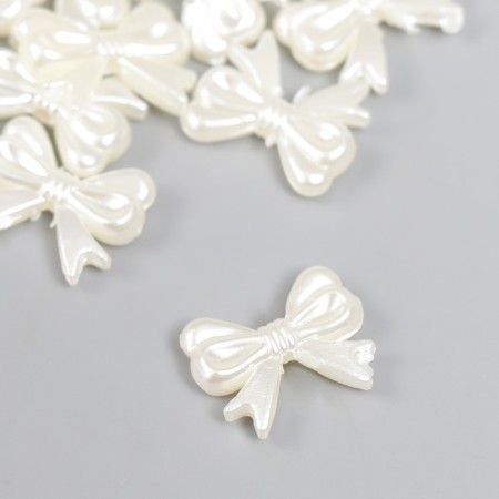Decor for creativity plastic "Bant" Pearl set 25 pcs 1.4x1.8 cm