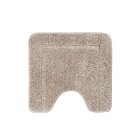 Bathroom mat IDDIS, 45x45 cm, with a neckline, microfiber, color light brown