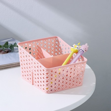 Organizer for the little things "loops", 3 departments, 15.5 × 13.5 × 10 cm, color mix