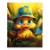 Diary for grades 1-4, hard cover "duckling", matte lamination, selective varnish, block 60 g/m2