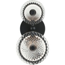 Wall lamp STILFORT 4012/02/02W Sportu, 2xLED 23W, LED, 150x150 mm, 3000K, 1500LM, black color black