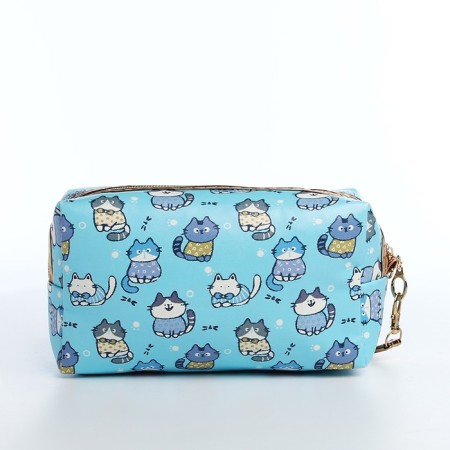 Cosmetic bag with lightning, blue color-1