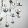 Lamella chandelier, 27x3W G4, color chrome