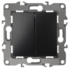 Double switch, 10AX 250V, IP20, era12, anthracite