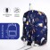 School backpack from textiles on lightning, 3 pockets, blue color