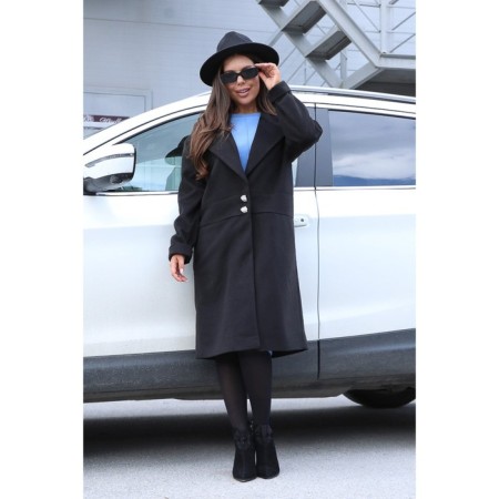Female coat, size 50, black color-1