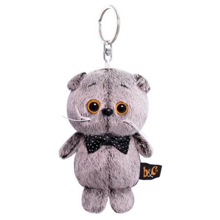 Soft toy-cords "Cat Basik with bow-buttermate", 12 cm