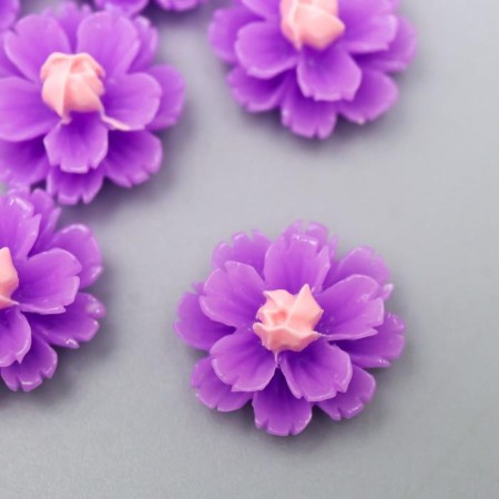 Coboson "Flower", purple color 13 mm