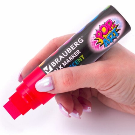 Cretaceous Brauberg "Pop-Art", 15 mm, dry, for smooth surfaces, red-4
