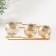 Climber Metal, glass for 3 candles "Staircase" Gold 20x6x10 cm