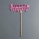 Topper for a cake wooden "Best Grandmother", Fuchsia color