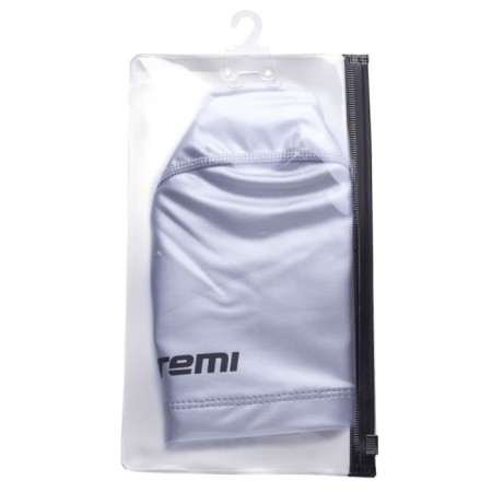 ATEMI Pu 12 swimming cap, fabric with polyurethane coating, silver color-4