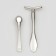 Massagers for the face and neckline, set - 2 pcs, silver color