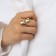 Ring Metal "Trend" hugs, color gold, size 17