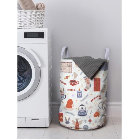 Basket for storing things "Festive cat", size 35x50 cm